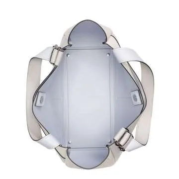 Calvin Klein Zoe Tote, Dove/White/Vanilla/Khaki, One Size