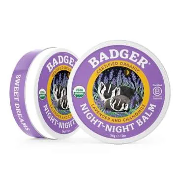 Badger - Night Night Balm, Chamomile & Lavender, Natural Sleep Balm for Kids, Scented Relaxing Balm for Children, Kids Organic Sleep Balm, 2 oz (2 Pack)