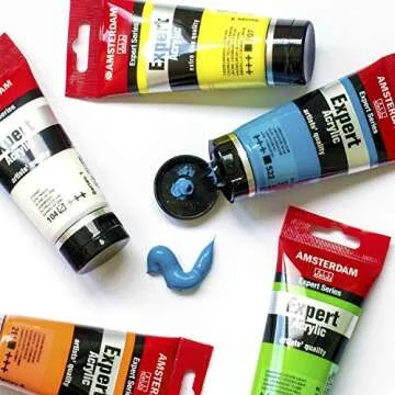 Tarens Acrylic Paint, Amsterdam Acrylic Color Expert, Cadmium Yellow Day T1911-210-0, 2.5 fl oz (75 ml)