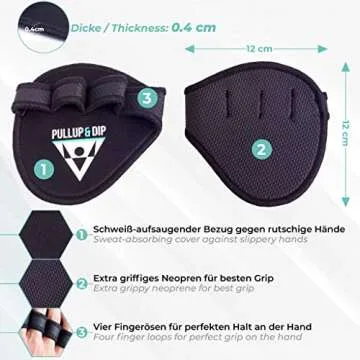 PULLUP & DIP Neoprene Grip Pads for Ultimate Comfort