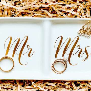 Mr. & Mrs. Jewelry Dish - Perfect for Couples
