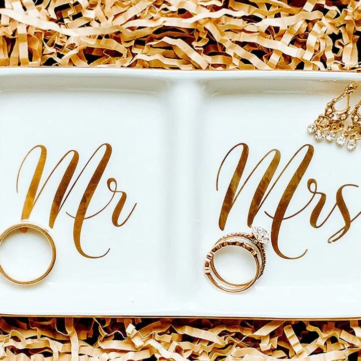 Mr. & Mrs. Jewelry Dish - Perfect for Couples