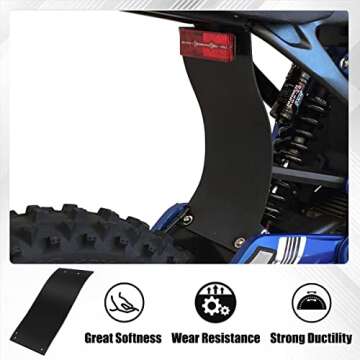URLWALL Rear Fender, Rear Shock Absorption Mud Guard Mud Flap, Rear Shock-Absorbing Dust Cover,Rear Shock Dirt Protector for Sur-Ron Surron Light Bee X Segway X260 Dirt Bike, 11.2 × 5.3'', Black