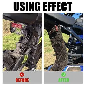 URLWALL Rear Fender, Rear Shock Absorption Mud Guard Mud Flap, Rear Shock-Absorbing Dust Cover,Rear Shock Dirt Protector for Sur-Ron Surron Light Bee X Segway X260 Dirt Bike, 11.2 × 5.3'', Black