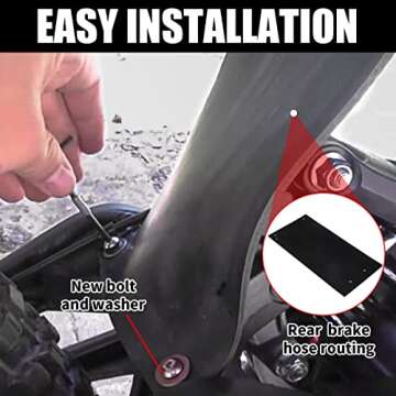 URLWALL Rear Fender, Rear Shock Absorption Mud Guard Mud Flap, Rear Shock-Absorbing Dust Cover,Rear Shock Dirt Protector for Sur-Ron Surron Light Bee X Segway X260 Dirt Bike, 11.2 × 5.3'', Black