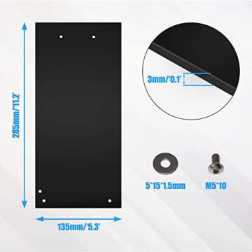 URLWALL Rear Fender, Rear Shock Absorption Mud Guard Mud Flap, Rear Shock-Absorbing Dust Cover,Rear Shock Dirt Protector for Sur-Ron Surron Light Bee X Segway X260 Dirt Bike, 11.2 × 5.3'', Black