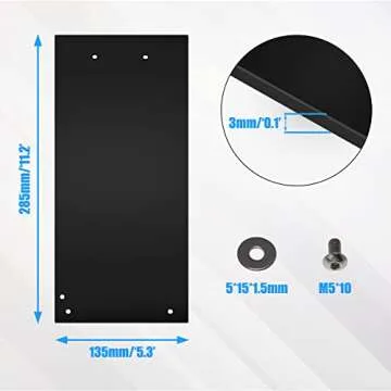 URLWALL Rear Fender, Rear Shock Absorption Mud Guard Mud Flap, Rear Shock-Absorbing Dust Cover,Rear Shock Dirt Protector for Sur-Ron Surron Light Bee X Segway X260 Dirt Bike, 11.2 × 5.3'', Black