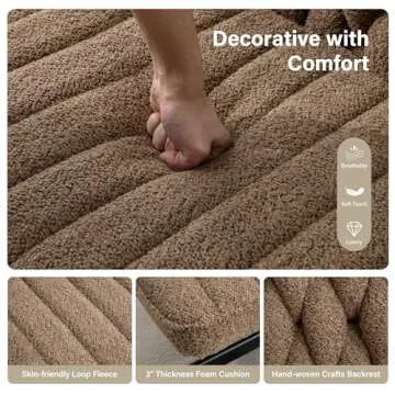 HForesty Criss Cross Legged Office Chair with Wheels