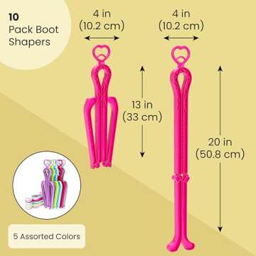 Juvale 10 Pack Boot Shapers for Tall Boots - Folding Shoe Tree, Support Stand, Stand Up Shoe Insert ...