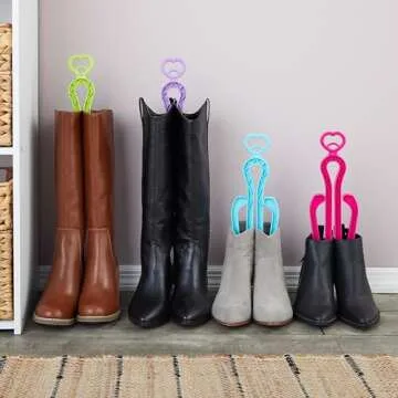 Juvale 10 Pack Boot Shapers for Tall Boots - Folding Shoe Tree, Support Stand, Stand Up Shoe Insert - Shaper Pack for Women and Men (13 Inch)