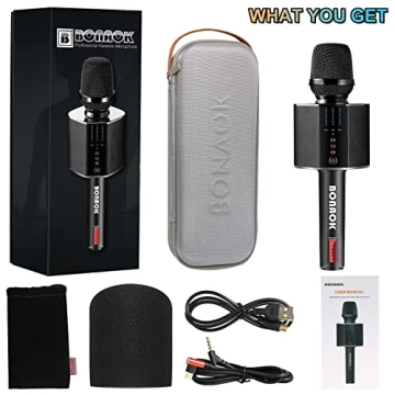 BONAOK G50 Karaoke Microphone - Portable & Powerful Karaoke Fun