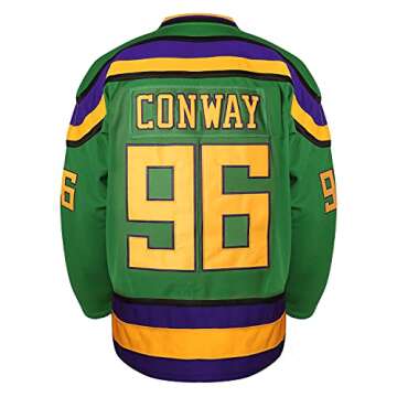 Charlie Conway #96 & Adam Banks #99 Mighty Ducks Hockey Jerseys - Unisex & Vibrant!