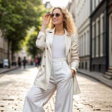 +MD Womens Long Sleeve Undershirts Tops, Round Neck Slim Fit Baselayer, Soft Thermal Underwear, Light Compression Shirt Underscrubs White Large