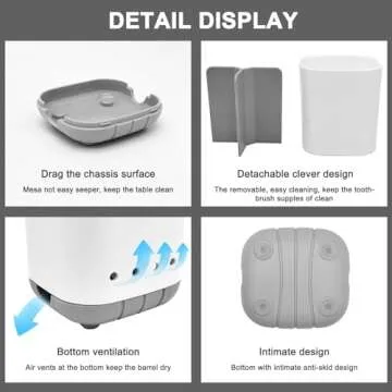 Multi-functional Toothbrush Holder - Easy to Clean & Durable
