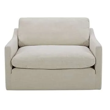 Amazon Brand – Stone & Beam Rustin Contemporary Deep-Seated Living Room Accent Chair, Cream, 48"W x 41.7"D x 33.9"H