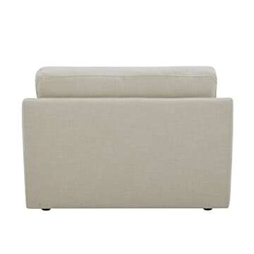 Amazon Brand – Stone & Beam Rustin Contemporary Deep-Seated Living Room Accent Chair, Cream, 48"W x 41.7"D x 33.9"H