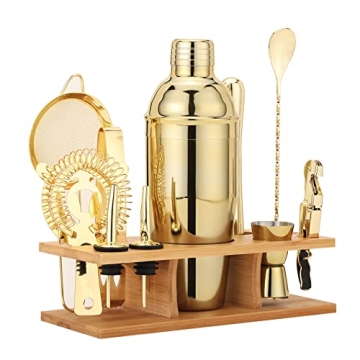 JNWINOG 11-Piece Cocktail Shaker Set for Stylish Bartending