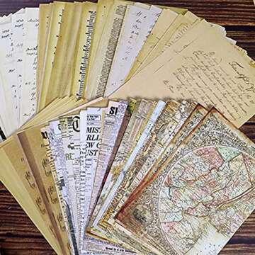 150Pcs Vintage Journaling Scrapbooking Papers Vintage Journaling Supplies Craft Kits for Junk Journal Bullet Journal Planners Aesthetic Room Decor Decoupage Stationary Art Collage Photo Frame