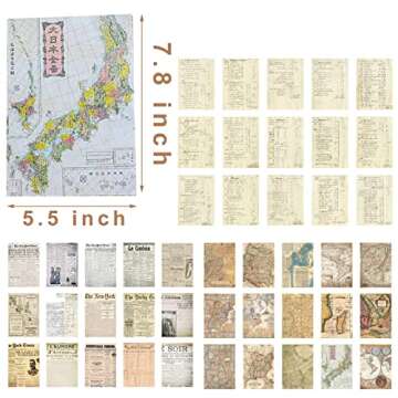 150Pcs Vintage Journaling Scrapbooking Papers Vintage Journaling Supplies Craft Kits for Junk Journal Bullet Journal Planners Aesthetic Room Decor Decoupage Stationary Art Collage Photo Frame