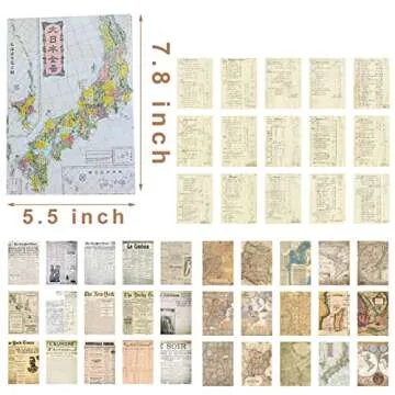 150Pcs Vintage Journaling Scrapbooking Papers Vintage Journaling Supplies Craft Kits for Junk Journal Bullet Journal Planners Aesthetic Room Decor Decoupage Stationary Art Collage Photo Frame