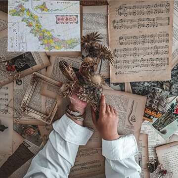 150Pcs Vintage Journaling Scrapbooking Papers Vintage Journaling Supplies Craft Kits for Junk Journal Bullet Journal Planners Aesthetic Room Decor Decoupage Stationary Art Collage Photo Frame