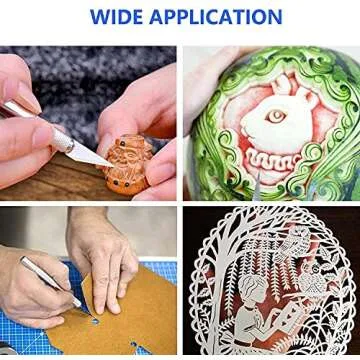 DIYSELF 1PCS Hobby Knife with Safety Cap and Ruler and 20PCS Craft Knife Blades for Crafting