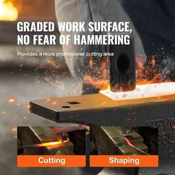 VEVOR Single Horn Anvil 66Lbs for Blacksmithing and Metalworking