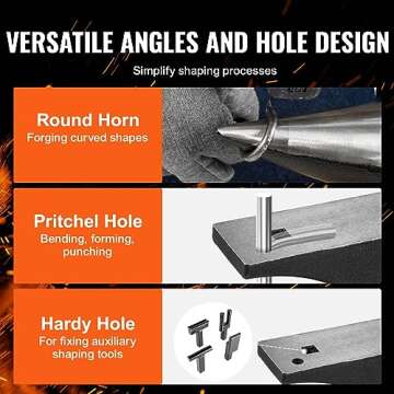VEVOR Single Horn Anvil 66Lbs for Blacksmithing and Metalworking