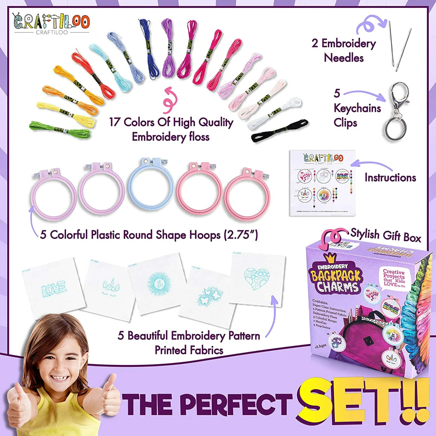 Embroidery Kits for Beginners - Stamped & Easy