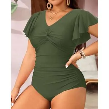 Aqua Eve Plus Size One Piece Swimsuit with Control and Style