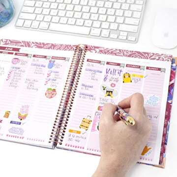 bloom daily planners 2020 Hardcover Calendar Year Goal & Vision Planner (January 2020 - December 2020) - Monthly/Weekly Column View Agenda Organizer - 7.5" x 9" - This Year is for Blooming