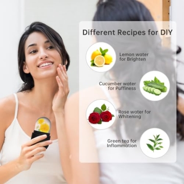 Ice Roller for Face and Eye, Ice Face Roller,Beauty Ice Roller Skin Care Tools Gifts for women, Ice Facial Cube, Silicone Ice Mold for Face Beauty(Black)