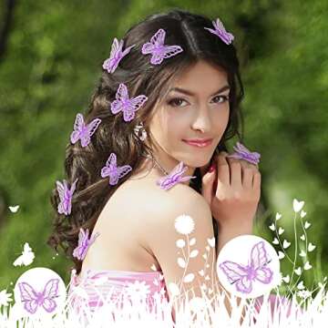 Elegant WILLBOND 18 Pieces Butterfly Hair Clips Set