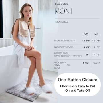 MONII Hair & Makeup Cape - Cotton & Satin, Anti-Frizz, Water Absorbent, Dry with Ease, Comfort & Protection for Self-Care