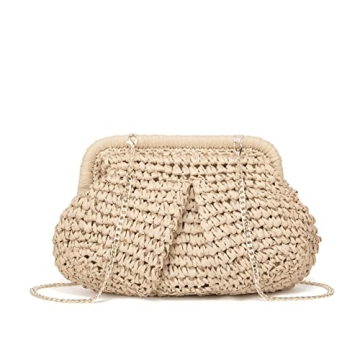 Stylish Molodo Women Straw Crossbody Clutch Purse