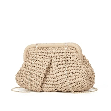 Stylish Molodo Women Straw Crossbody Clutch Purse