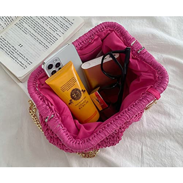 Stylish Molodo Women Straw Crossbody Clutch Purse