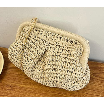 Stylish Molodo Women Straw Crossbody Clutch Purse