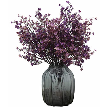 JAKY-Global Babys Breath Fabric Cloth Artificial Flowers 6 Bundle European Fake Silk Plants Decor Fa...