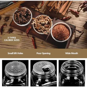 SUROQUE Spice Jar Set 24pcs High-Quality Glass Jars