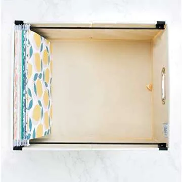 White Linen File Box | Storage Box | File Organizer | Document Organizer | File Storage | Storage Box with Lid | Decorative Storage Box | File Cabinet for Case Files | Portable File Box | Storage Bin