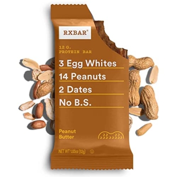RXBAR Peanut Butter Protein Bar, 12g Protein, Gluten-Free Snack