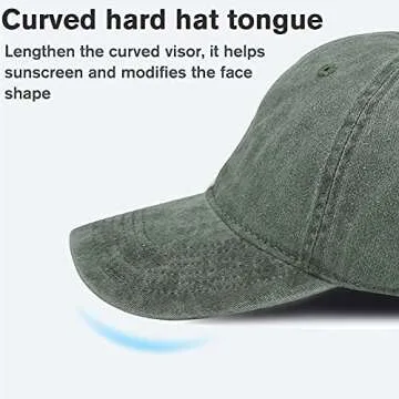 HH HOFNEN Men Women Washed Distressed Twill Cotton Baseball Cap Vintage Adjustable Dad Hat (#2 Black+White+Army Green)