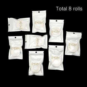 EMEDA Eyelash Extension Eye Tape 8 Rolls White Paper Breathable Micropore Fabric Medical Tape Under Eye for Lash Extensions Supplies Individual Eye Lashes Tools (8 Rolls 7m Each Roll)
