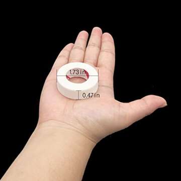 EMEDA Eyelash Extension Eye Tape 8 Rolls White Paper Breathable Micropore Fabric Medical Tape Under Eye for Lash Extensions Supplies Individual Eye Lashes Tools (8 Rolls 7m Each Roll)