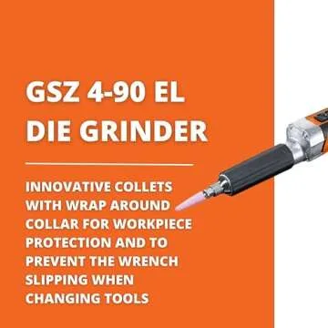 Fein 350W Long-Neck Die Grinder with Variable Speed, Innovative Collets and Dust Protection for Stai...