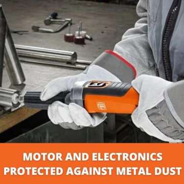 Fein 350W Long-Neck Die Grinder with Variable Speed, Innovative Collets and Dust Protection for Stainless Steel Processing - GSZ 4-90 EL - 72232560090