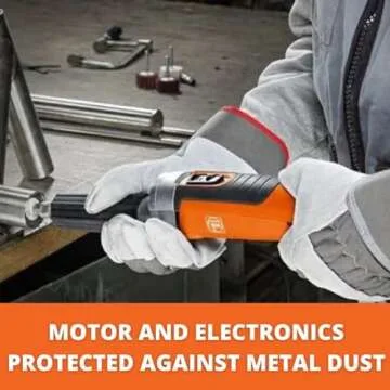 Fein 350W Long-Neck Die Grinder with Variable Speed, Innovative Collets and Dust Protection for Stainless Steel Processing - GSZ 4-90 EL - 72232560090