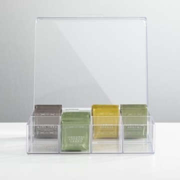 mDesign Tea Storage Organizer Box for Kitchen Pantry