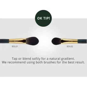 [SOO ADOR] okhee Point Cheek Brush BOL02 - Precision Blush Brush for Bold and Defined Color | Designed by Top K-Pop Makeup Artist Seo Ok | Makeup Brush Blush Brush K-Beauty